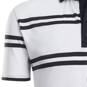 Men's <b>White</b> Black Solid Printed Breathable Quick Dry <b>Polo</b> Shirt Short Sleeve Performance Wear Comfortable Outdoor Sports Shirt - Product Image 4
