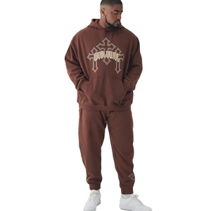 Nueva Moda Urbana de Invierno, Conjuntos Deportivos para Hombre, Estampado Digital, Felpa, Oversize, Ligeros, Ecológicos, Poliéster/Algodón - Product Image 4