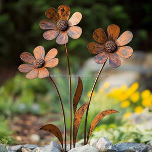 Piquets de jardin en métal de qualité supérieure pour la décoration de la cour, piquets de support en acier robustes - Product Image 5