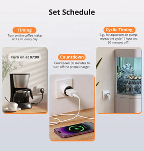 FYX Stock S60 EU/UK prise WiFi intelligente 16A prise de moniteur d'alimentation fonctionne avec Alexa Google Home SmartThings EWeLink télécommande - Product Image 5