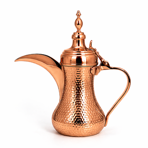 Cafetera Árabe Dallah Raslan de Acero Inoxidable con Acabado Pulido Espejo, Diseño Saudí, Grado Alimenticio, Portátil y de Mano, Acabado Plateado - Product Image 4