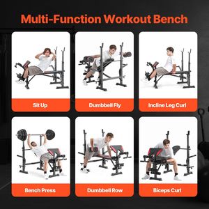 Banco de Pesas Multifuncional Ajustable de 660 lb para Ejercicios de Cuerpo Completo, Banco de Ejercicios para el Hogar, Calidad Premium - Product Image 6