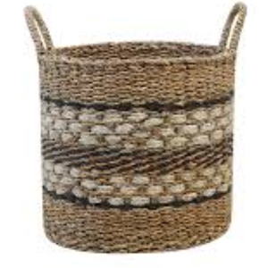 Wholesale Handmade Eco-Friendly Seagrass Woven Storage <b>Baskets</b> Natural Fiber Organizer Set with Handles for Home Decor - Product Image 6