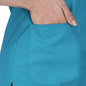 Ensemble de tenue médicale modeste unisexe à manches longues pour infirmière et médecin, tunique et pantalon deux pièces, compatible hijab, en Spandex/Polyester, pour hôpital - Product Image 5