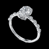 Bague personnalisée en or massif 14K 18K avec diamant ovale de laboratoire certifié IGI CVD HPHT, bijoux fins pour femmes et hommes