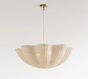 Handcrafted Natural Woven Rattan Wall <b>Sconce</b> Artistic Textured Wall Light Rustic Boho Accent <b>Lighting</b> Decorative Interior Lamp - Product Image 4