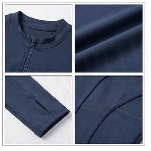 เสื้อแจ็คเก็ตโยคะแขนยาวแบบซิปเต็มตัวสำหรับผู้หญิง ยี่ห้อ North Approach ระบายเหงื่อได้ดี ระบายอากาศได้ดี สีกรมท่าล้วน - Product Image 4
