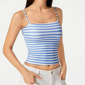 Chaleco Deportivo Casual para Mujer, Verano, Transpirable, Secado Rápido, Estampado de Lunares, Tejido Elástico, Corte Ajustado, Sin Mangas, Ligero - Product Image 3