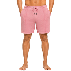 <b>Mens</b> Waffle Knit <b>Shorts</b> Custom Logo Casual Sports <b>Shorts</b> Elastic Waist Drawstring Summer Gym Workout <b>Lounge</b> Wear Wholesale - Product Image 6