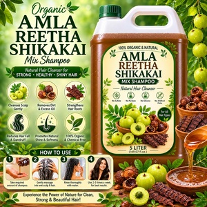 Shampoo bio Amla Reetha Shikakai 5 litres, nettoyant capillaire naturel, renforce les racines des cheveux, pour tous types de cheveux - Product Image 4