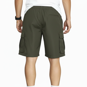 Pantalones Cortos Deportivos de Carga al por Mayor OEM ODM, Transpirables, de Poliéster Tejido, Ligeros, Personalizados, de Secado Rápido, Ecológicos, con Cordones - Product Image 3