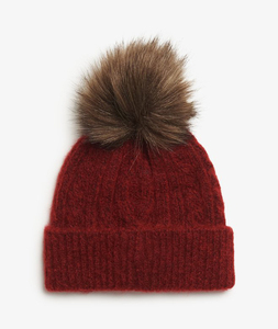 Bonnet en tricot unisexe rouge, couleur unie, chaud pour l'hiver, style décontracté pour adultes, circonférence de la tête 56-58 cm - Product Image 1