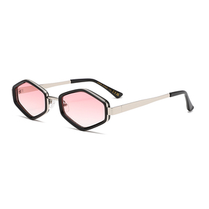 Gafas de Sol de Diseño Metálicas Poligonales para Hombre y Mujer, Protección UV400, Lentes de PC con Montura Completa, Venta al Por Mayor de Fábrica RTS OEM - Product Image 4