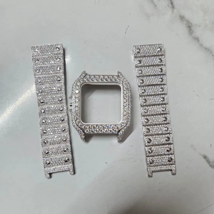 Reloj de Lujo con Diamantes Moissanite VVS, Estilo Hip Hop, Acero Inoxidable, Cuadrado de 40 mm, Movimiento Mecánico Miyota, Fecha Automática, Esfera Analógica, Caja Completamente con Diamantes - Product Image 1