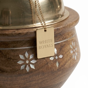 Juego de Cazuelas de Lujo de Madera para Calentar Comida, con Tapa de Acero Inoxidable Esmaltado y 3 Piezas con Incrustaciones de Madreperla - Product Image 2