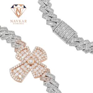 Collar de diamantes de moissanita de lujo más vendido, cadena con colgante brillante para mujeres y hombres, para fiestas y uso diario, en venta. - Product Image 2