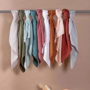 Servilletas de Tela de Algodón Impresas Personalizadas de Calidad Premium, Toallas de Mano Desechables de Color Sólido para Bodas y Fiestas, Lavadas a Mano - Product Image 1