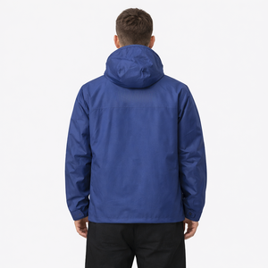 Custom <b>Men</b> <b>Jacket</b> Hooded <b>Pullover</b> Windbreaker Front Pocket Waterproof Lightweight Outdoor Streetwear Wholesale Supplier USA - Product Image 4