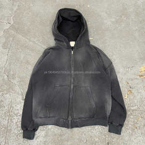 เสื้อมีฮู้ดผ้าฟลีซผ้าฝ้ายออร์แกนิกสำหรับผู้ชายโอเวอร์ไซส์ XS พิมพ์โลโก้แบบกำหนดเองพิมพ์ลายคุณภาพสูงสำหรับฤดูหนาว - Product Image 6