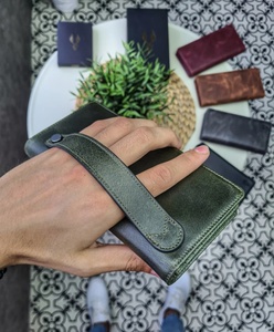 Phone Holder Genuine Leather Long Vintage <b>Waterproof</b> <b>Wallet</b> Clutch Bag Open Closure Brown Christmas Gift LSW-0016 - Product Image 6