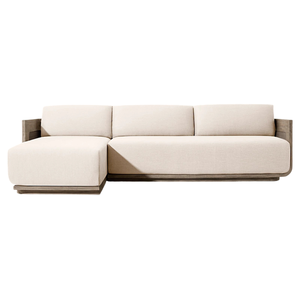 Hotel The Langham Luxury Outdoor <b>Sofa</b> Set Modern teak Wooden Patio Couch Resort Villa Lounge Furniture - Product Image 3