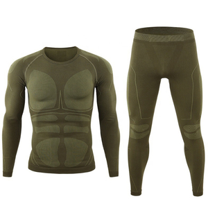 Ensemble de survêtement de compression pour hommes, haut et pantalon à manches longues, idéal pour le sport, la gym, l'entraînement et la course à pied - Product Image 4
