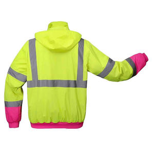 Sudadera con Capucha Rosa de Calidad para Mujer, Chaquetas de Invierno 100% Poliéster, Ropa de Trabajo de Manga Larga, Ropa de Seguridad Reflectante con Logotipo Personalizado 2026 - Product Image 6