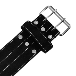 Unisex Leather Weight Lifting <b>Belt</b> with Adjustable Buckle Closure for Strength Training and Gym Workouts - Product Image 3