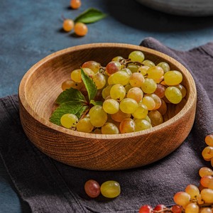 <b>Rustic</b> <b>Wooden</b> Serving Bowl Natural Finish Handcrafted Salad Bowl for Kitchen <b>Dining</b> <b>Table</b> Decor Food Safe Eco Friendly Home Use - Product Image 2