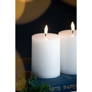 Set di 2 candele bianche senza fiamma LED con stoppino e telecomando Timer 3x4 ''categoria di prodotto - Product Image 3