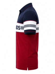 Polo de Manga Corta para Hombre, Rojo, Azul Marino, Blanco, con Estampado de Letras, Informal, Transpirable, de Tela de Algodón - Product Image 4