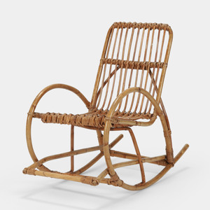 Silla reclinable de diseño cómodo para mamá, silla mecedora de ratán natural de la más alta calidad. - Product Image 3