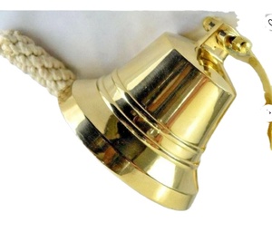 Cloche en laiton cadeau bateau à voile vintage, cadeau d'Halloween. Cloche de temple, cloche suspendue cloche de bateau suspendue en laiton coustmized - Product Image 1