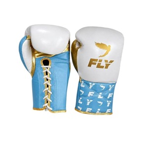 Gants de boxe en cuir à lacets blancs, bordeaux et or avec impression UV, respirants, pour entraînement et sparring, pour adultes MSW-MZ-FBG-07 - Product Image 3