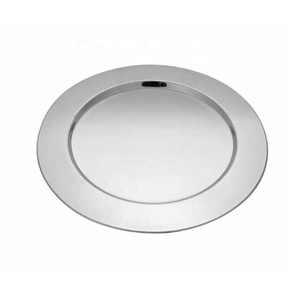 Elegance Hemmredสแตนเลสแผ่นชาร์จสําหรับโต๊ะDiningเสิร์ฟอาหารค่ําจานHome Kitchen Decorแผ่นชาร์จ - Product Image 3