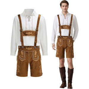 Lederhosen traditionnels bavarois pour hommes – Costume d'Oktoberfest en cuir de qualité supérieure - Product Image 1