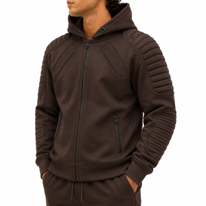 Sudadera con capucha de forro polar de doble capa estilo corte holgado, oversize, acolchada, estilo streetwear Kanye, para hombre, estilo rapero, para niños - Product Image 1