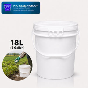 18L Plastic Agricultural <b>Bucket</b> <b>with</b> Handle and Flat <b>Lid</b> for Agricultural Use, ISO 9001 Manufacturer - Product Image 1