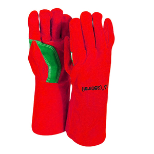 Wholesale Industrial Safety Cow Leather Heat Resistant Welder Working <b>Gloves</b> Breathable Anti-Slip Customizable Welding <b>Gloves</b> - Product Image 3