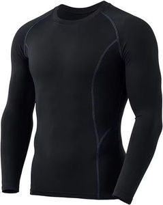Camiseta de Compresión de Manga Corta Verde Oliva para Hombre, Transpirable, de Secado Rápido, Deportiva, Informal, de Punto, de Poliéster, para Adultos - Product Image 5