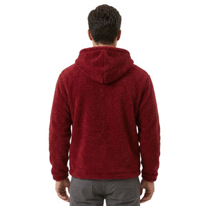 Sudaderas con capucha de forro polar Sherpa para hombre, gruesas y cálidas, estilo urbano de invierno, color liso, logotipo personalizado, ajuste oversize, venta al por mayor, proveedor OEM a granel - Product Image 3