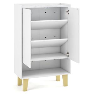 Scarpiera a 5 livelli con piano in finto marmo e ripiani inclinabili per l'organizzazione degli appartamenti - Product Image 4