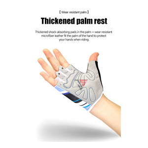 Guantes de Ciclismo de Dedos Cortos para Bicicletas con Absorción de Impactos, Transpirables y Antideslizantes, Suministro Directo de Fábrica - Product Image 6