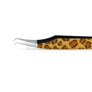 Pinzas Profesionales para Extensión de Pestañas con Estampado de Leopardo, Pinzas de Precisión de Acero Inoxidable para Pestañas de Volumen y Uso en Salón - Product Image 3