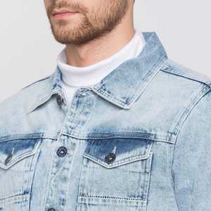 Chaqueta de Mezclilla de Algodón Personalizable de Alta Calidad para Hombre, Estilo Urbano, Invierno, OEM, Venta al por Mayor, Estilo High Street, con Botones de Cuerno - Product Image 6