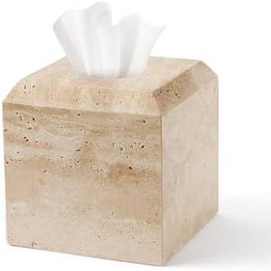 Trending Travertine Marble <b>Tissue</b> Box Holder Luxury Square <b>Tissue</b> Cover Decorative Home Decor - Product Image 1