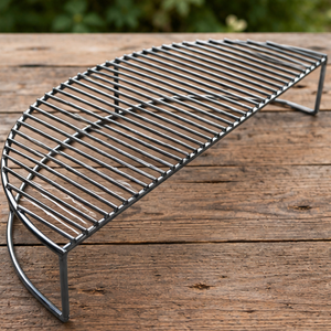 Heavy Duty Half Moon Stainless Steel <b>BBQ</b> <b>Grill</b> Grate Portable Raised Charcoal Barbecue Rack for Outdoor Cooking - Product Image 1