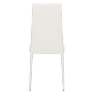 Set di 4 Eleganti Sedie da Pranzo Bianche con Schienale Alto, Assemblate con Finitura Strutturata, Codice Alternativo 86358020 - Product Image 2