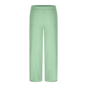 Oem Services Women Streetwear Loose Fit Chiffon <b>Summer</b> <b>Trousers</b> High Quality Casual High Waist Elastic Waist Solid Color - Product Image 1