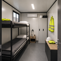 Casa Contenedor Plegable Portátil para Dormitorio de Trabajadores de Oficina en Sitio, Campamento Minero